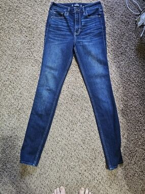Hollister Women's Dark Blue Skinny Jeans 5L